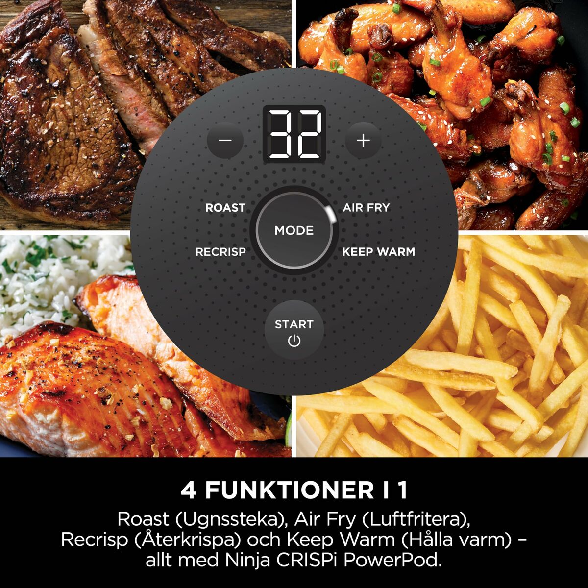 Air Fryer NINJA Grey 1700 W 3,8 L