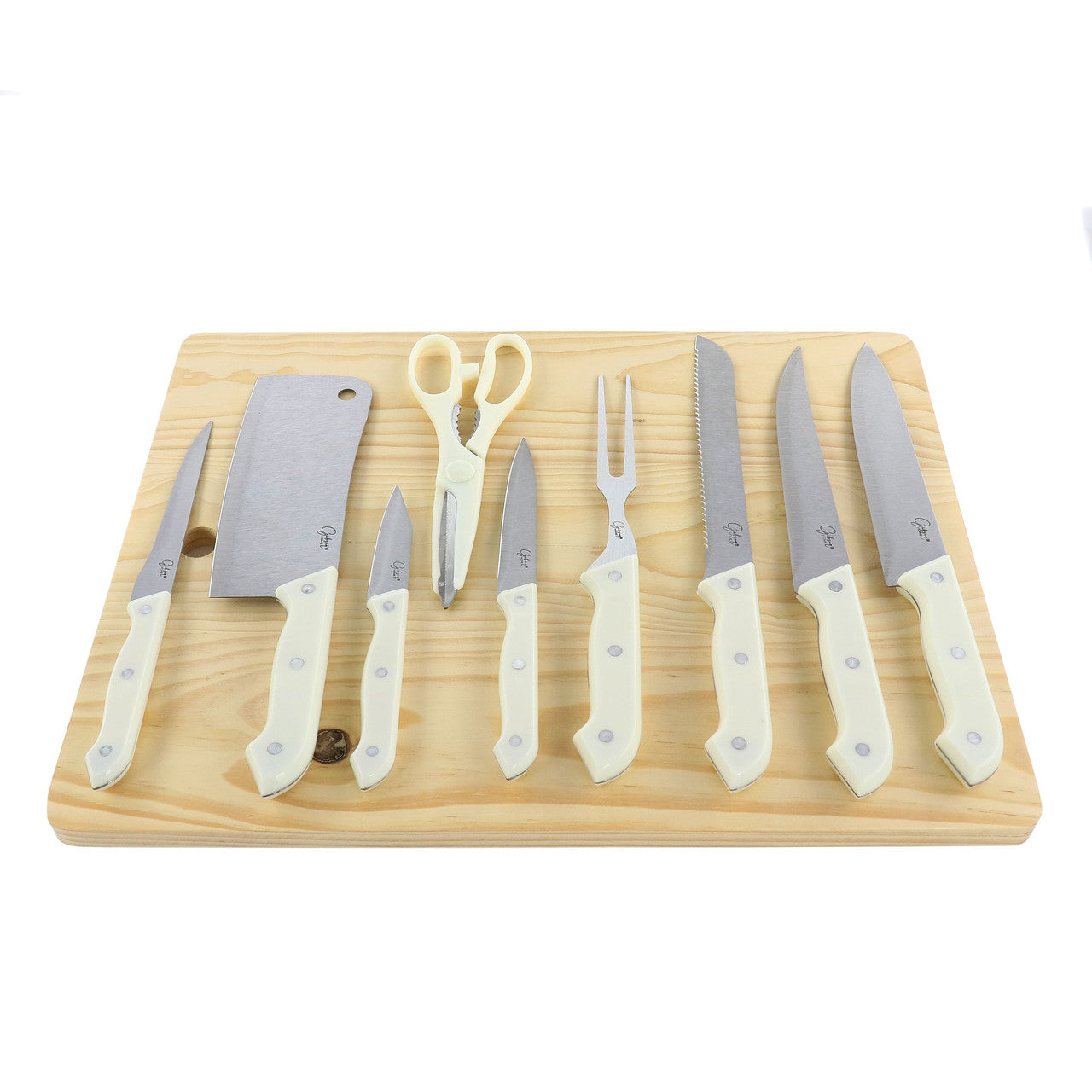 Gibson Home Wildcraft 10 Piece Cutlery Set With Cutting Board-0