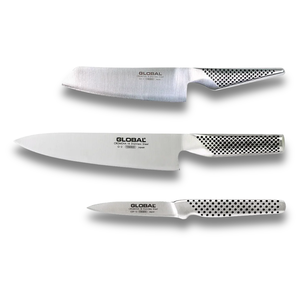 Global 3-Piece Knife Set | Japanese Stainless Steel Knives