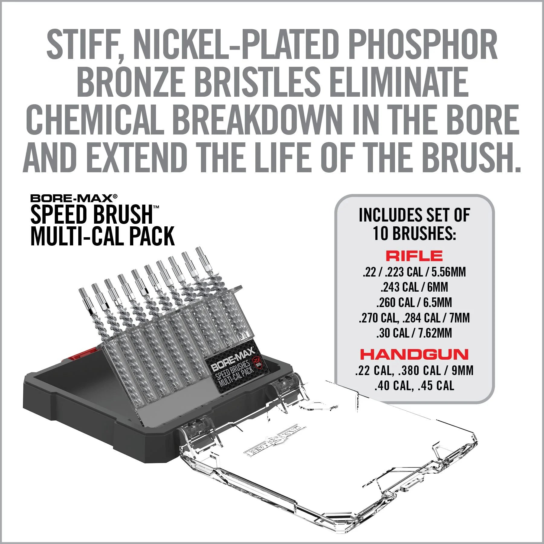 Bore-Max Speed Brushes Multi-Cal Pack