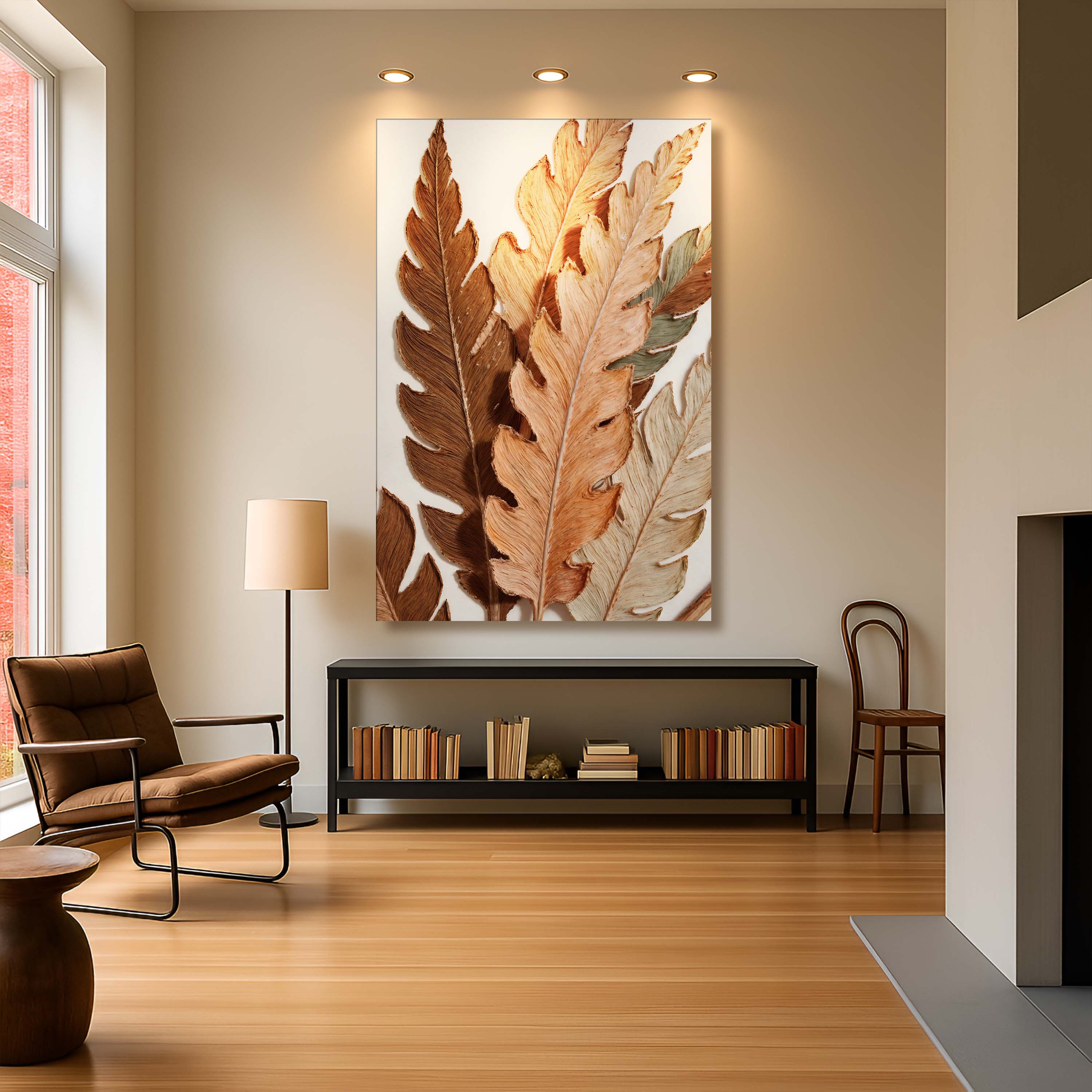 Abstract Autum Leaves Wall Art