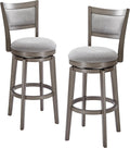 High Back Swivel Bar Stools Set of Two