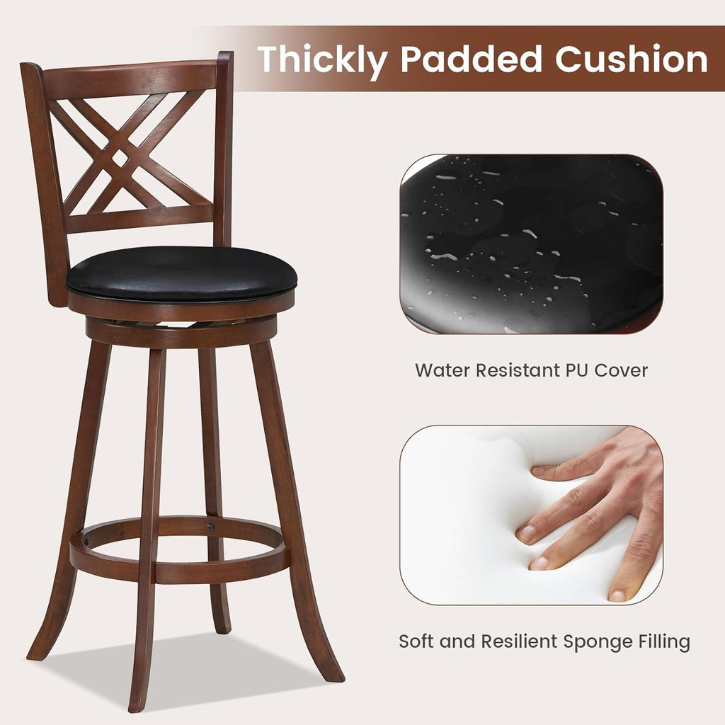 360 Degree Swivel Bar Stools Set of Two