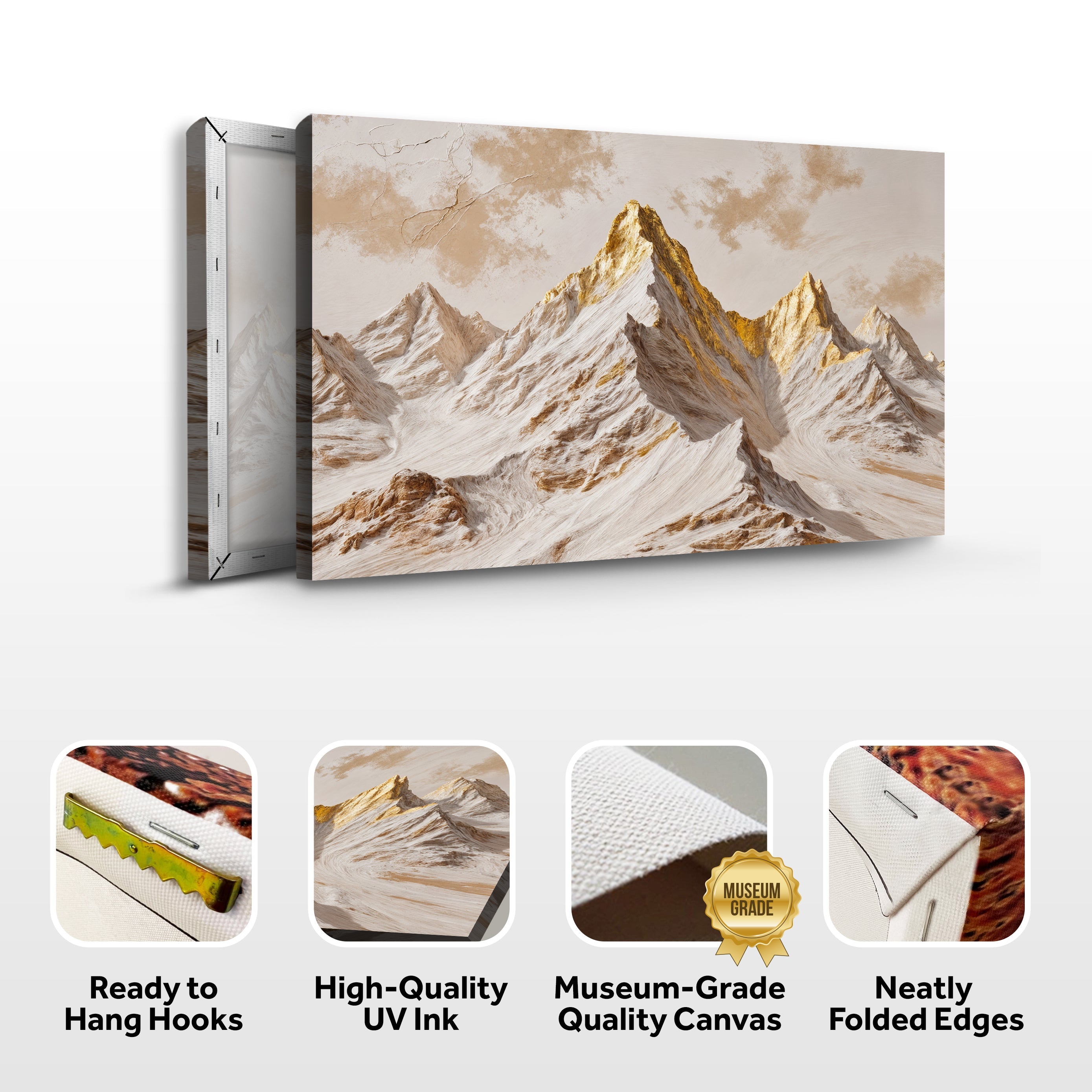 Golden Peaks Wall Art