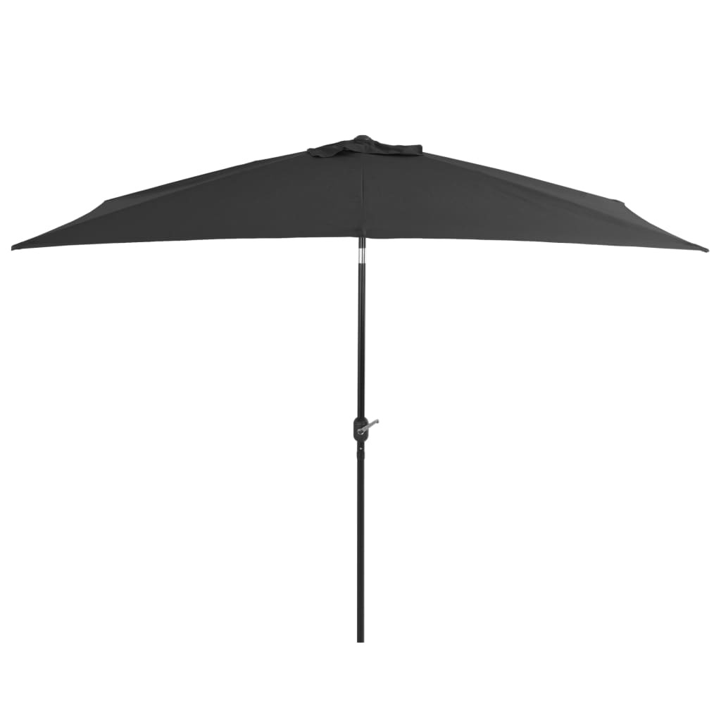 vidaXL Outdoor Umbrella Parasol Patio Sunshade Tilting System Sun Shelter