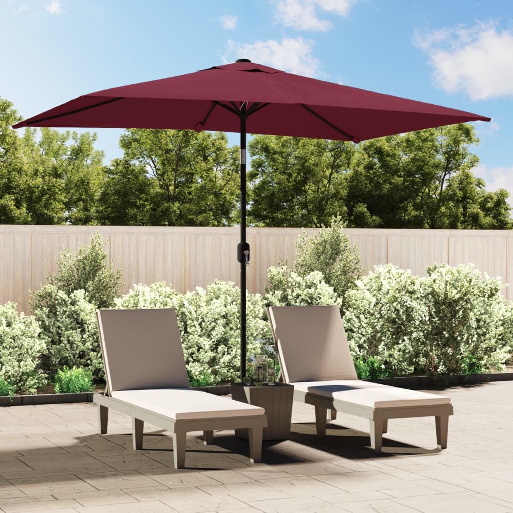 vidaXL Outdoor Umbrella Parasol Patio Sunshade Tilting System Sun Shelter
