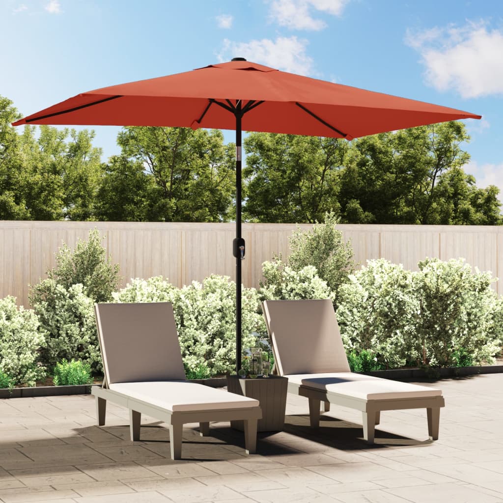 vidaXL Outdoor Umbrella Parasol Patio Sunshade Tilting System Sun Shelter