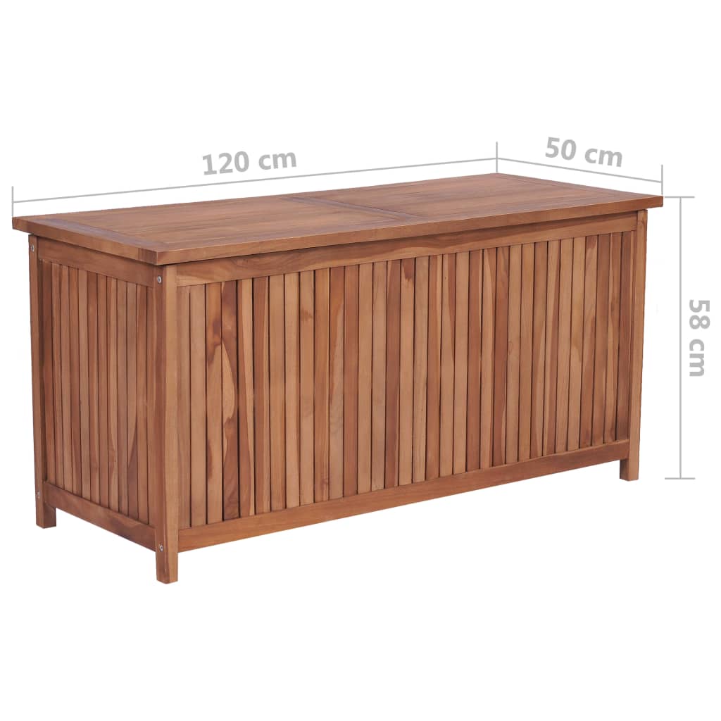 vidaXL Patio Storage Box Deck Box Garden Outdoor Cabinet Chest Solid Wood Teak-2