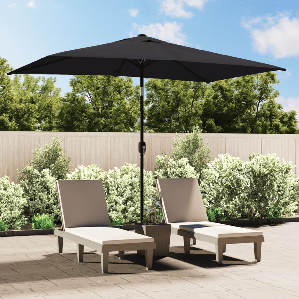 vidaXL Outdoor Umbrella Parasol Patio Sunshade Tilting System Sun Shelter