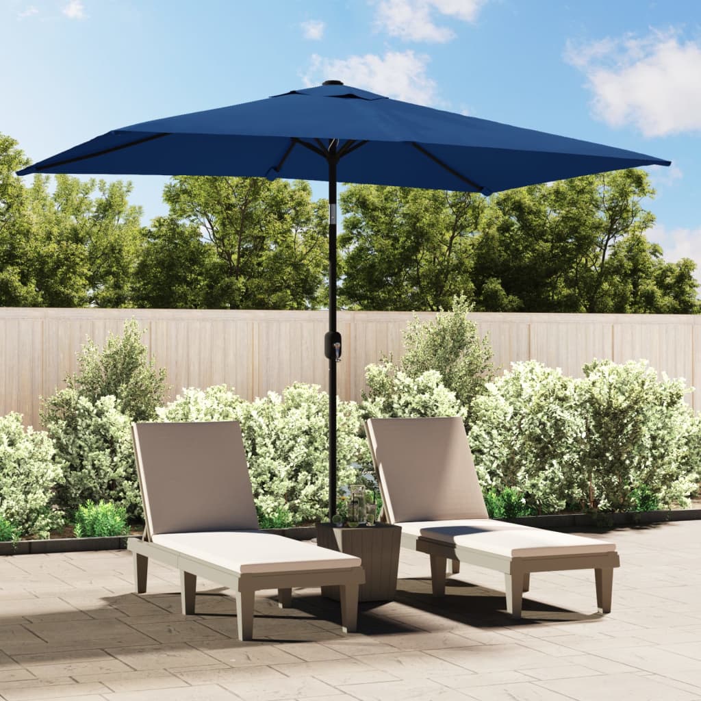 vidaXL Outdoor Umbrella Parasol Patio Sunshade Tilting System Sun Shelter