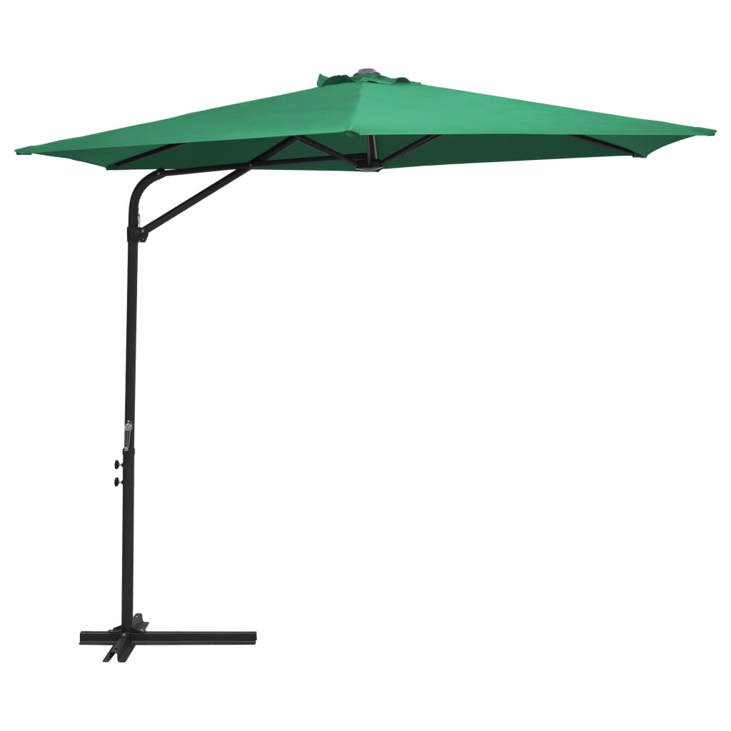 vidaXL Outdoor Umbrella Parasol with Cross Base Patio Sunshade Sun Shelter
