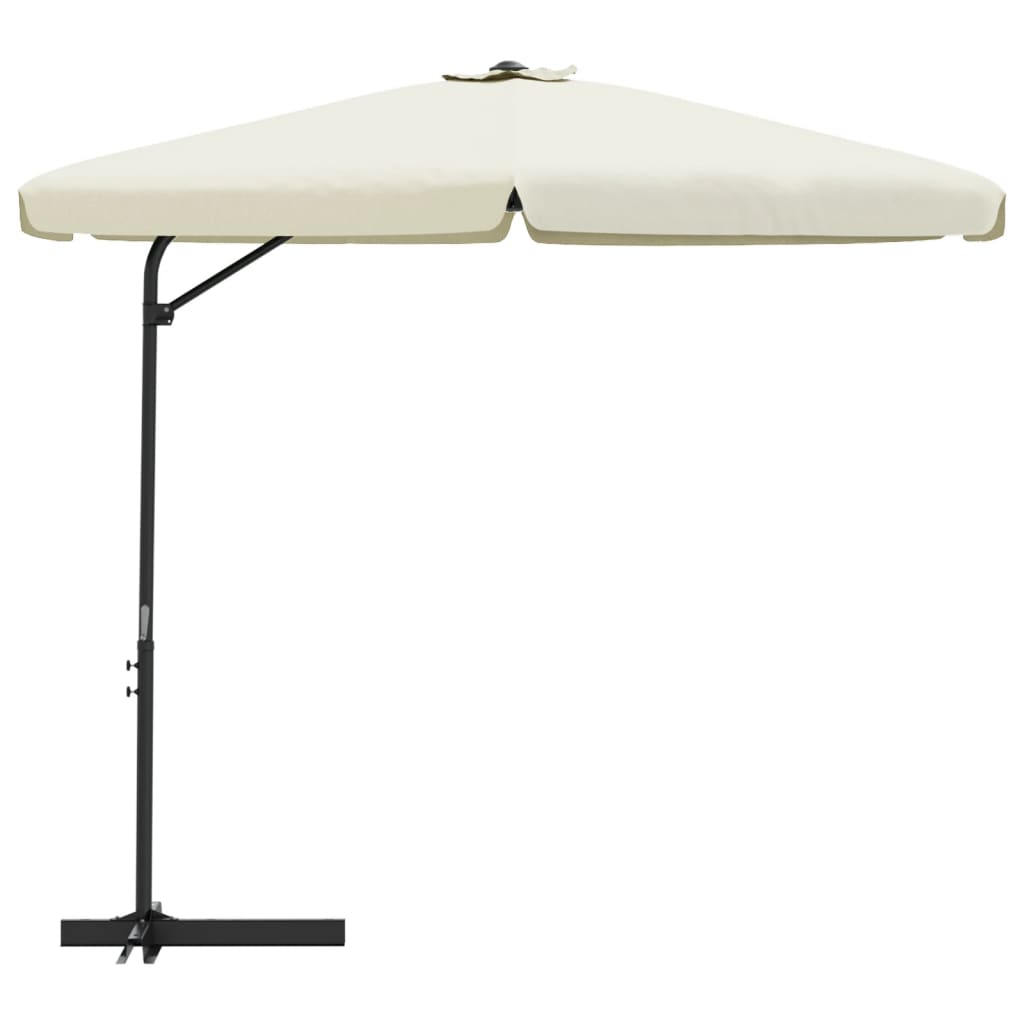 vidaXL Outdoor Umbrella Parasol with Cross Base Patio Sunshade Sun Shelter