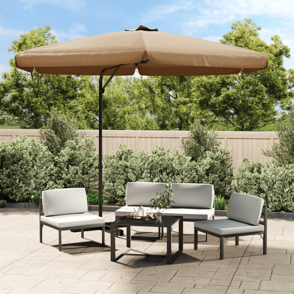 vidaXL Outdoor Umbrella Parasol with Cross Base Patio Sunshade Sun Shelter