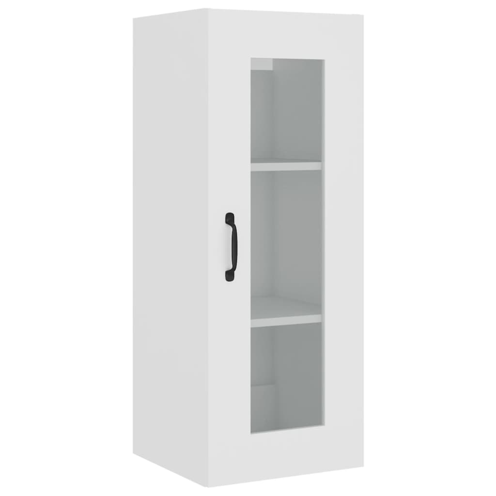 NNEVL Hanging Wall Cabinet White 34.5x34x90 cm-1
