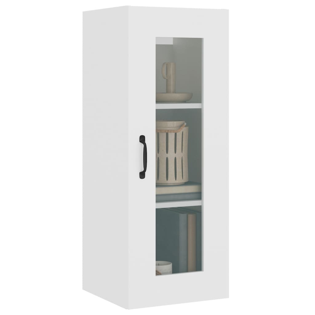 NNEVL Hanging Wall Cabinet White 34.5x34x90 cm-4