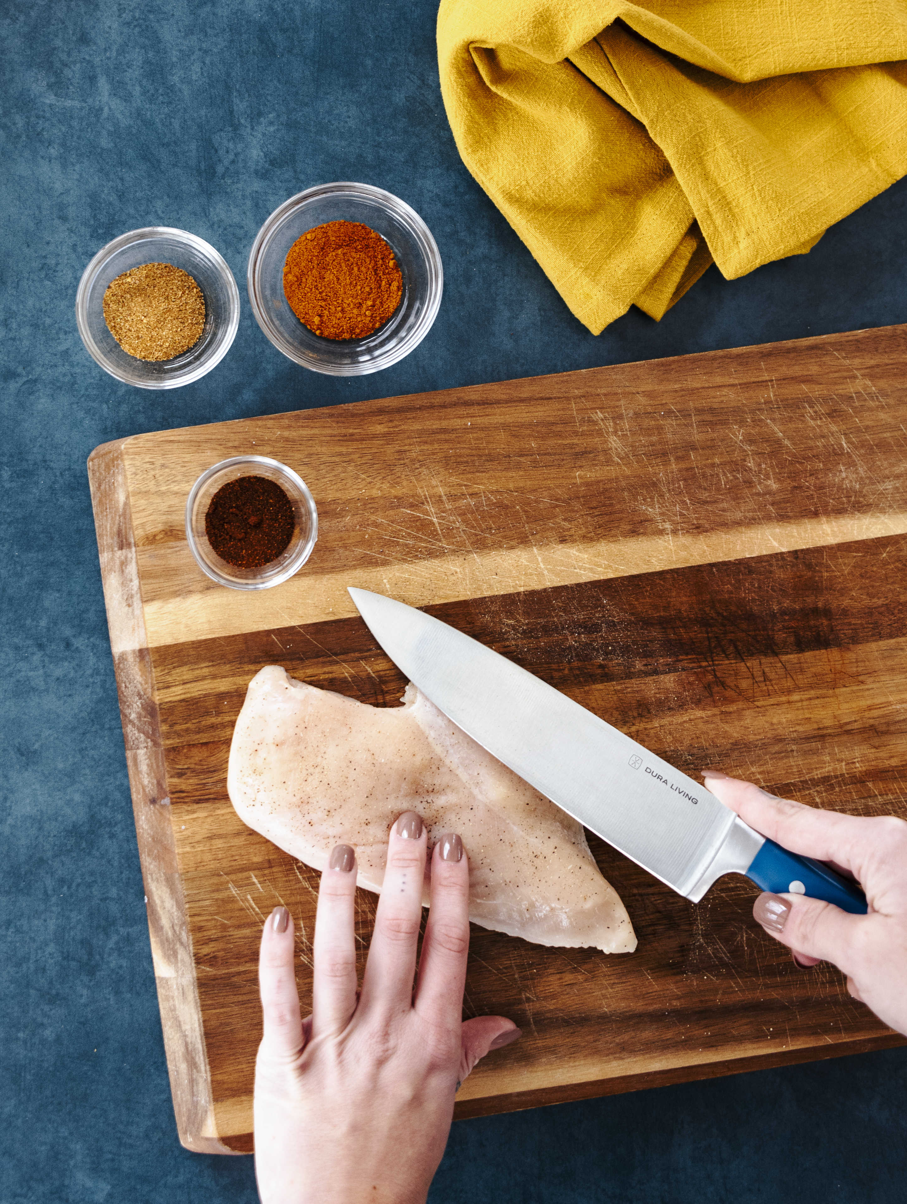 Superior 4 Piece Kitchen Knife set - Royal Blue