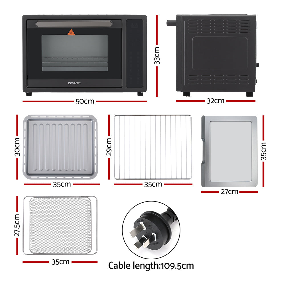 NNEDSZ Air Fryer 32L W/ LCD Touch Oven 1700W
