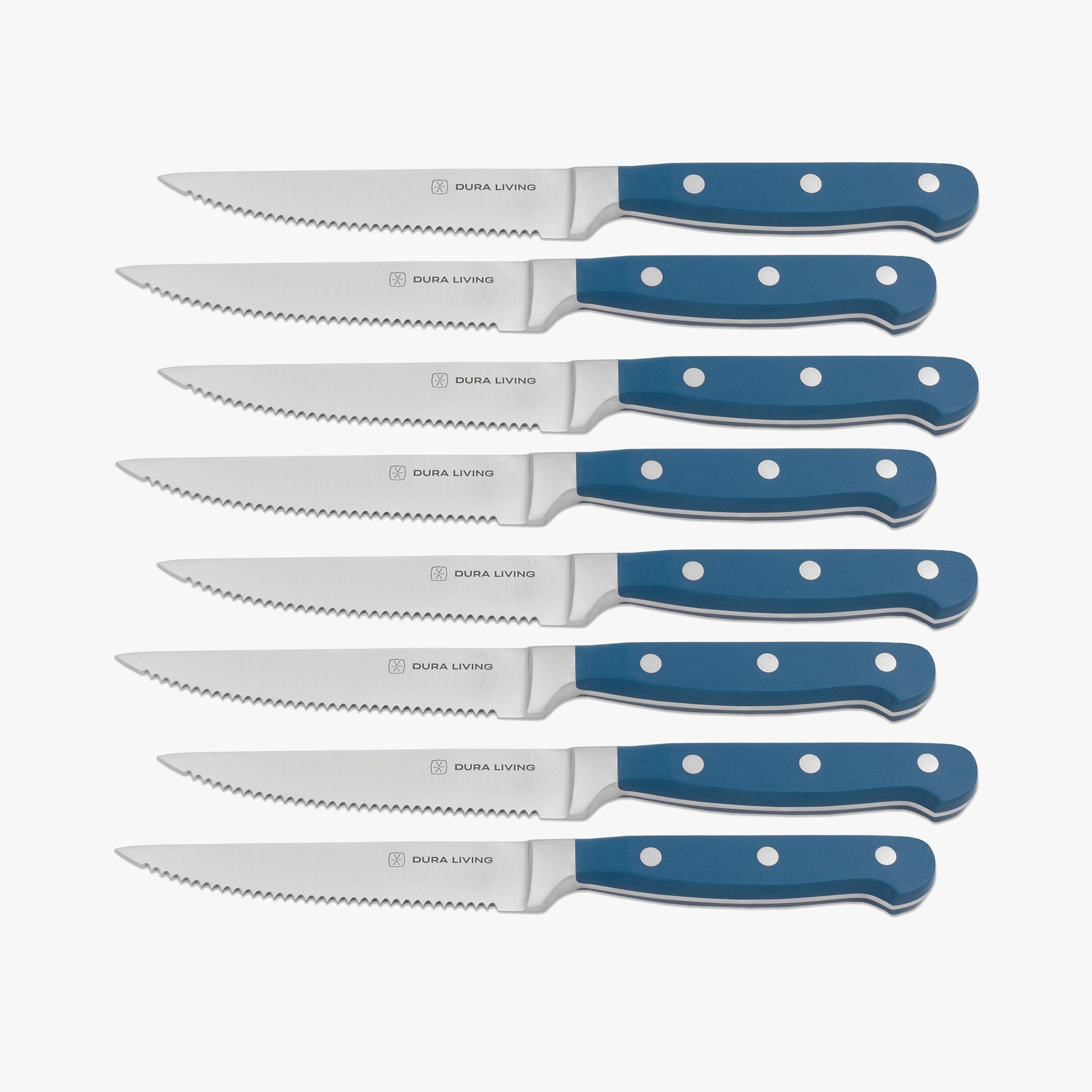 Superior Set of 8 Steak Knives - Royal Blue