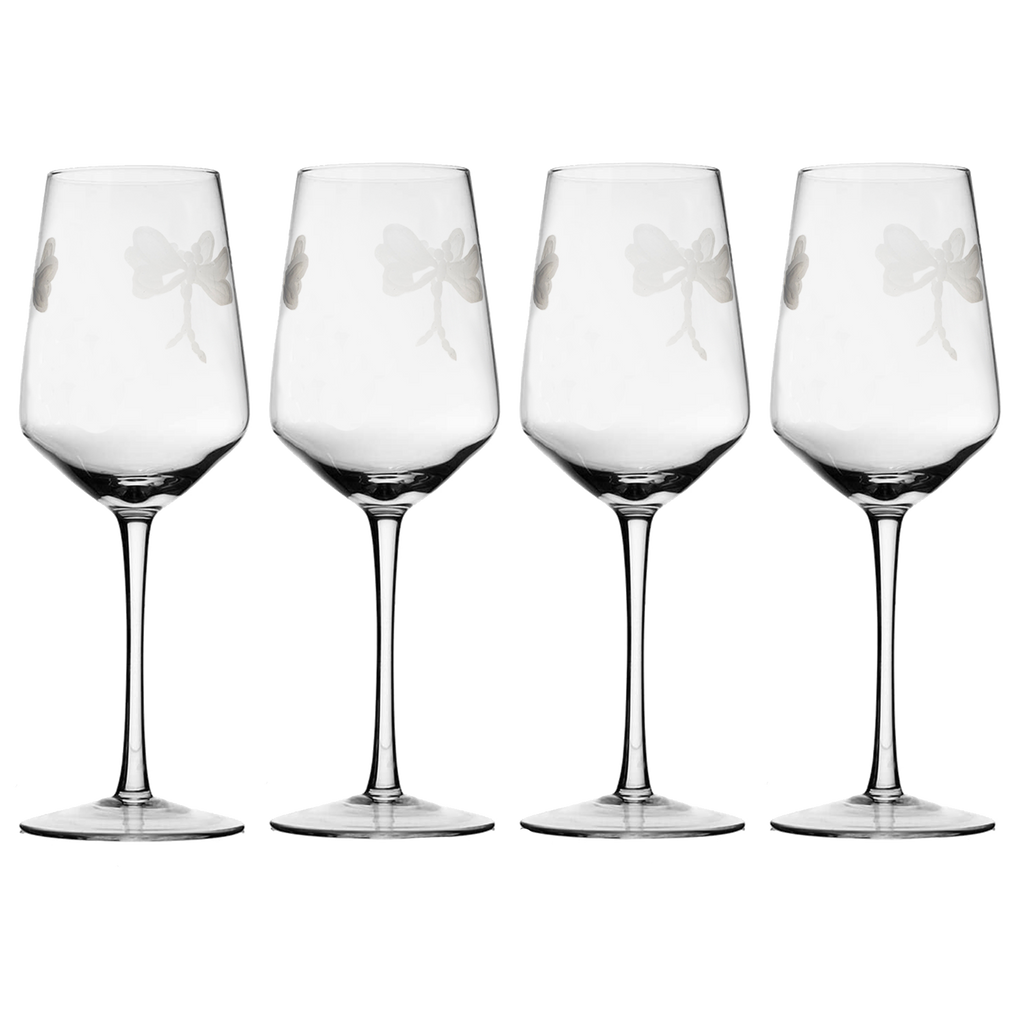 Stemmed Dragonfly Wine Glasses For White and Red Wine