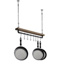 FarmHome Rustic Industrial 8 S-Hooks Ceiling Mounted Hanging Pot Rack-0