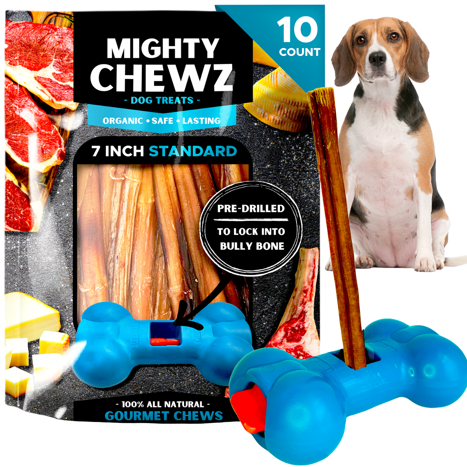 7" Standard Bully Sticks - Bully Bone Included