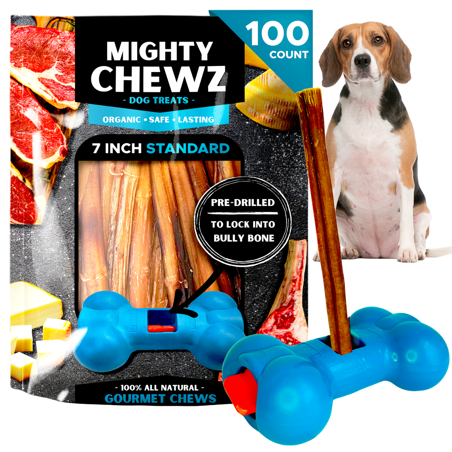 7" Standard Bully Sticks - Bully Bone Included