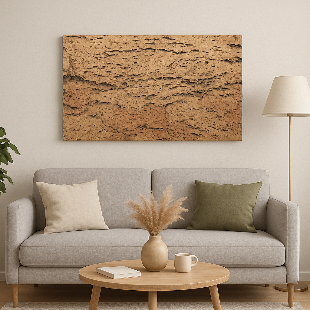 Natural Raw Cork Wall Art Panel