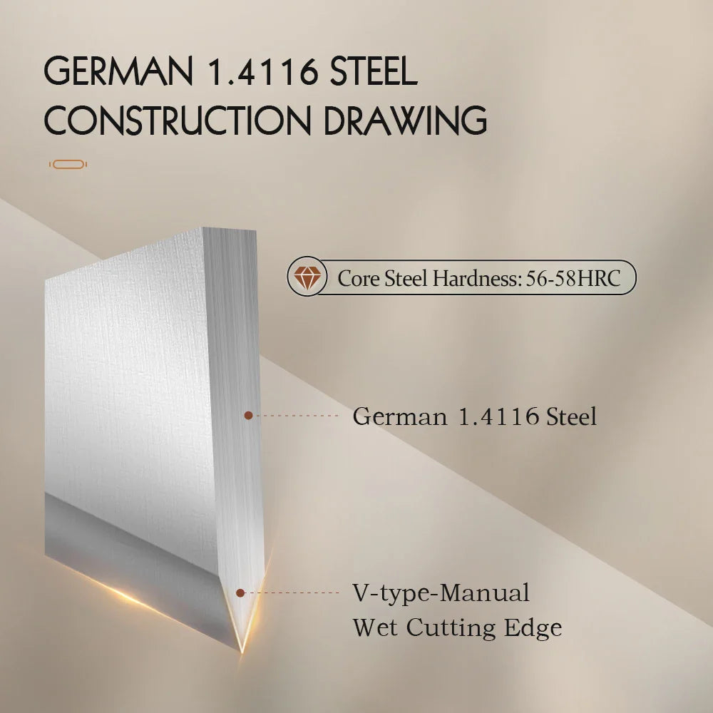 NNEOBA 5.3-Inch Steel Utility Knife – Precision Kitchen Knife Brown