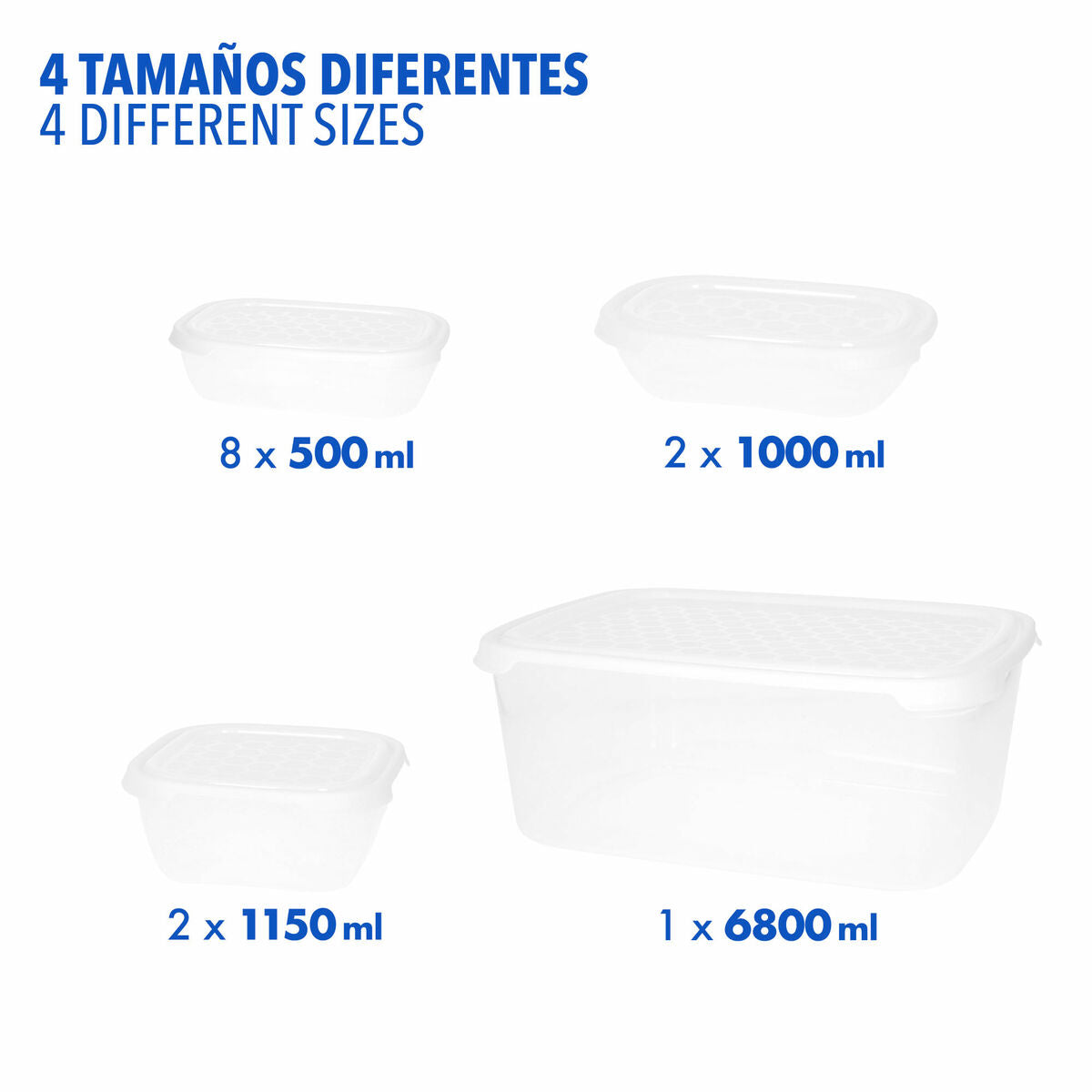 Lunch box Max Home polypropylene (6 Units)