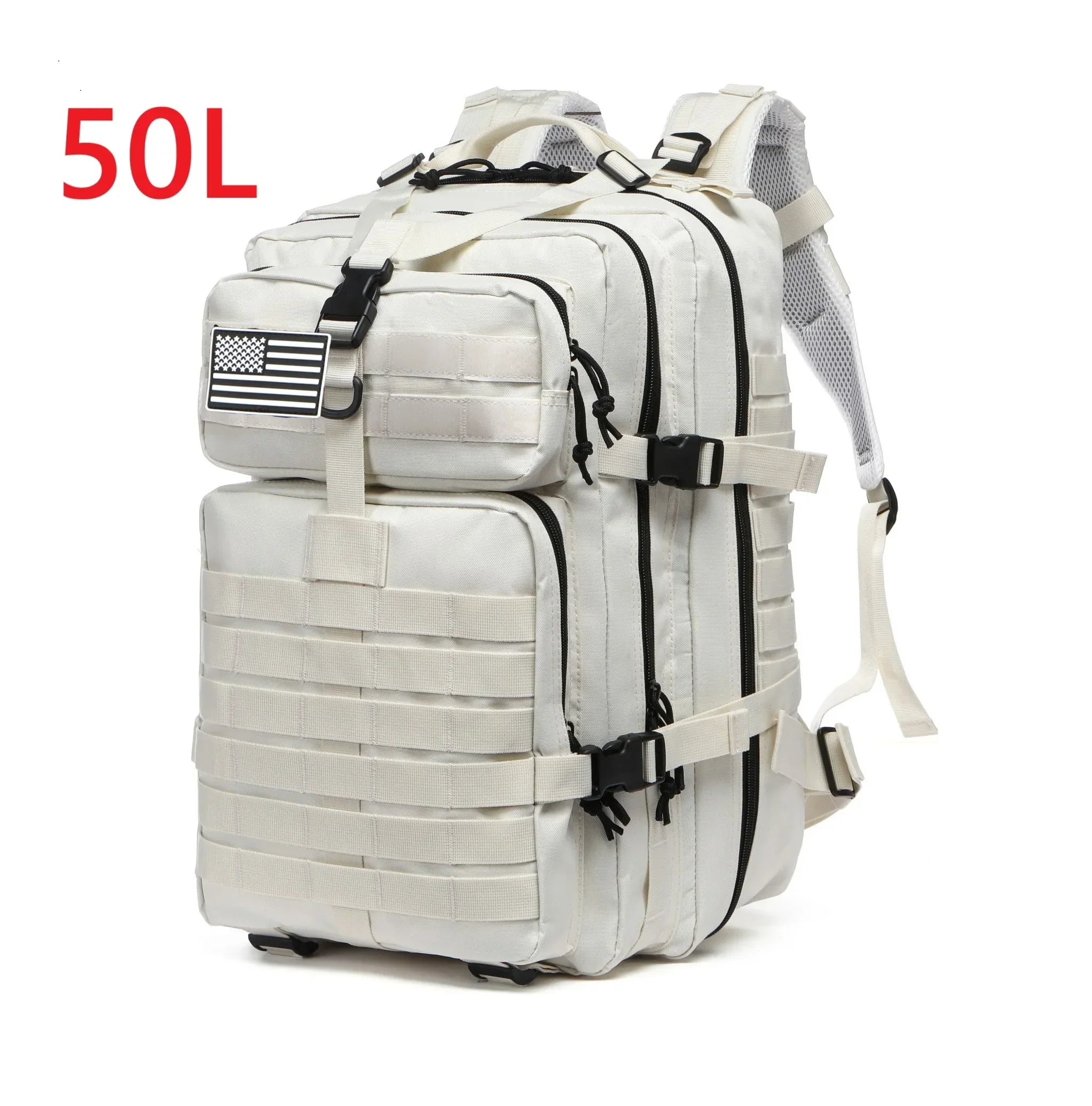 Waterproof Hiking Backpack Outdoor Bag (White)