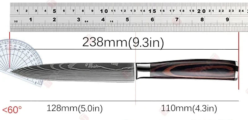 NNEOBA Professional Kitchen Knife Brown