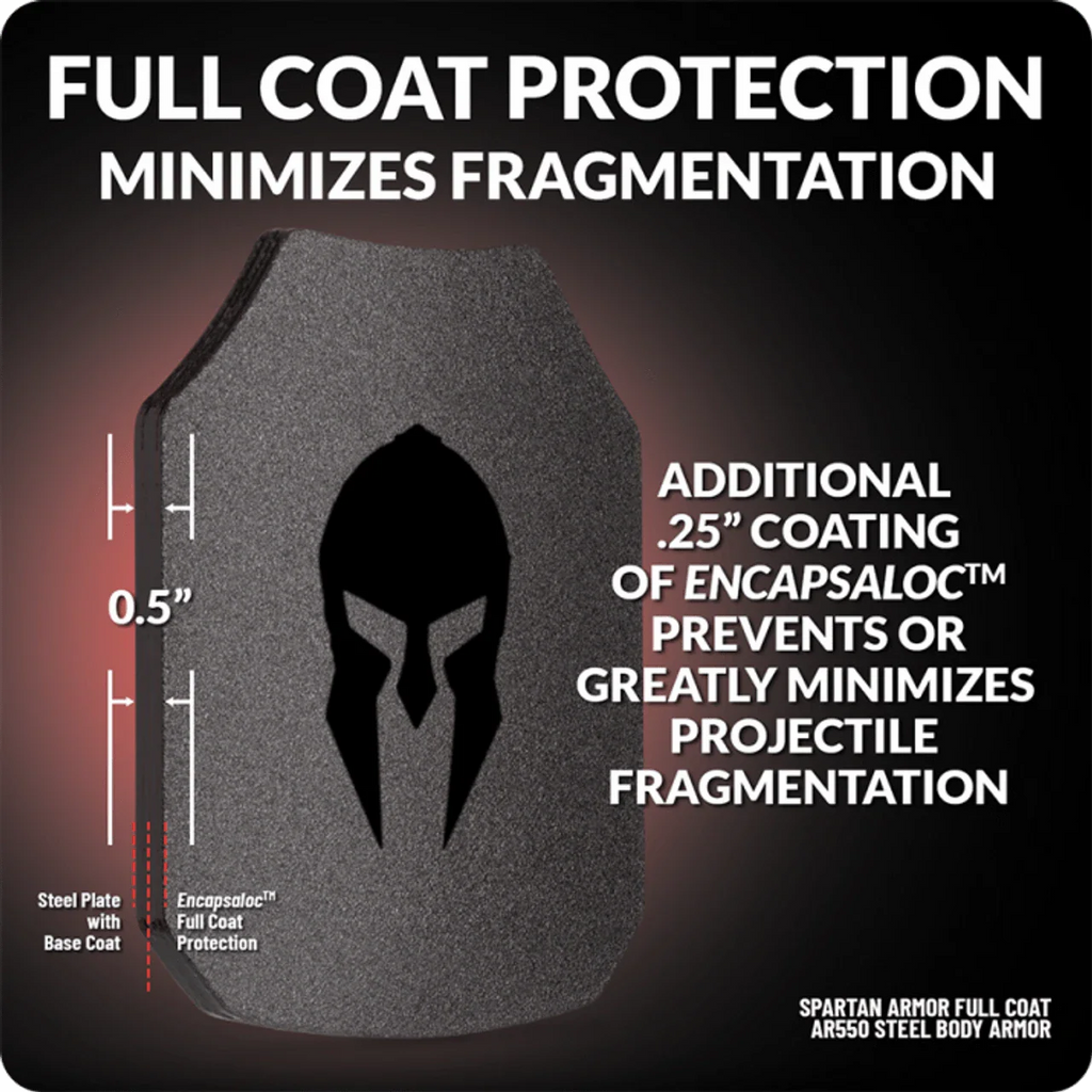 Spartan Level III+ AR550 Steel Body Armor (Set of 2)