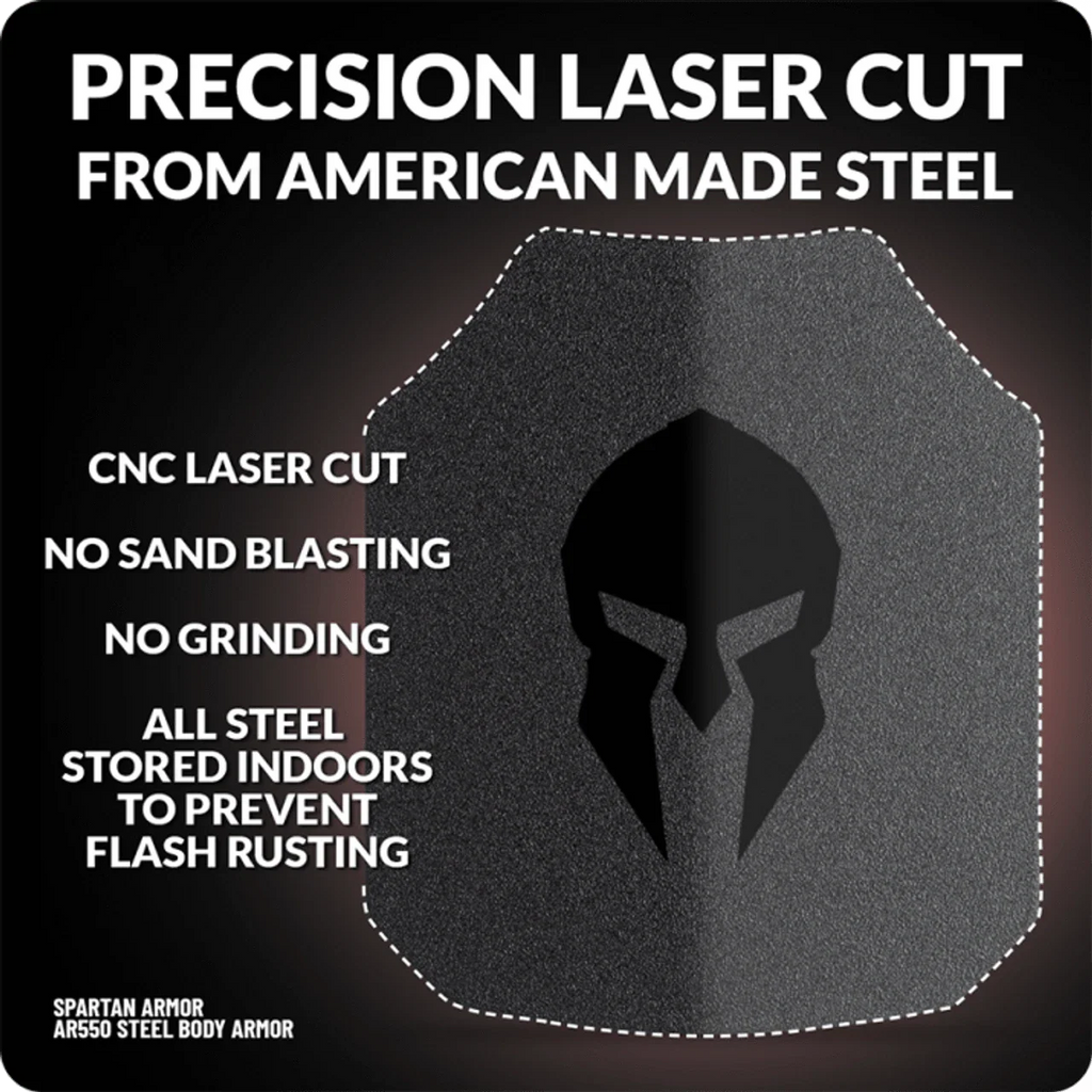 Spartan Level III+ AR550 Steel Body Armor (Set of 2)